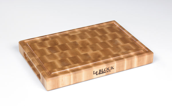"Le BLOCK" - End-grain Chopping Block (maple) 12-1/2"x17-1/2"x2"