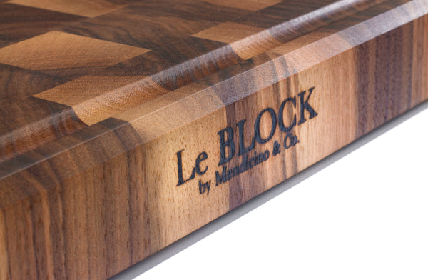 "Le BLOCK" - End-grain Chopping Block (black walnut) 12-1/2"x17-1/2"x2"